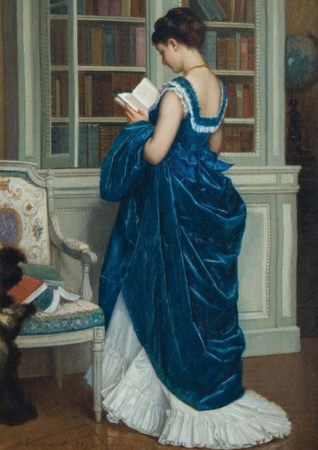 In the Library by Auguste Toulmouche