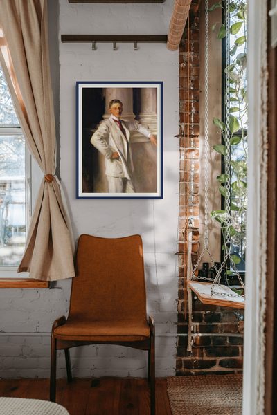 The Earl of Dalhousie by John Singer Sargent as a framed print in a living room