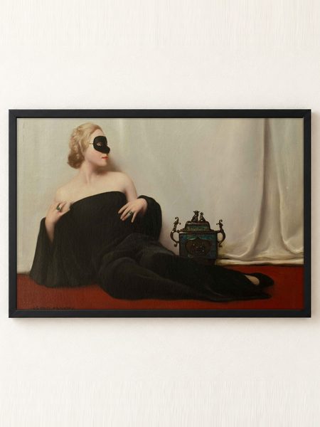 The Mask by Bruno Croatto as a framed print on a plain wall